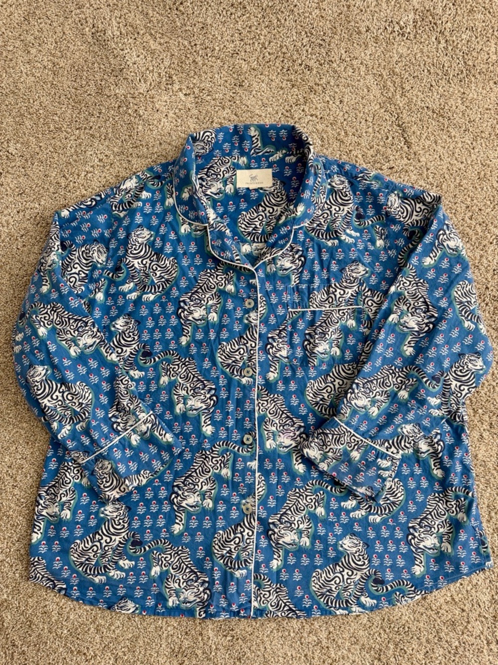Printfresh Tiger Queen Pajama Top